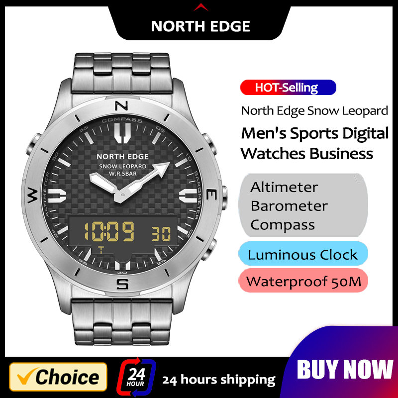 Altimeter Compass Watch - North edge relógio digital esportivo masculino,