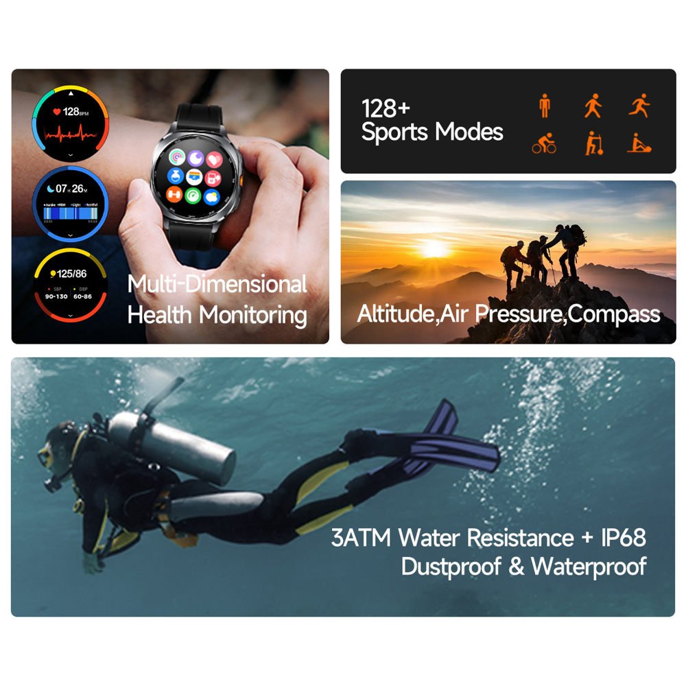 Relógio Inteligente TS400 2025 - Altimeter Compass Watch avaliação e preço