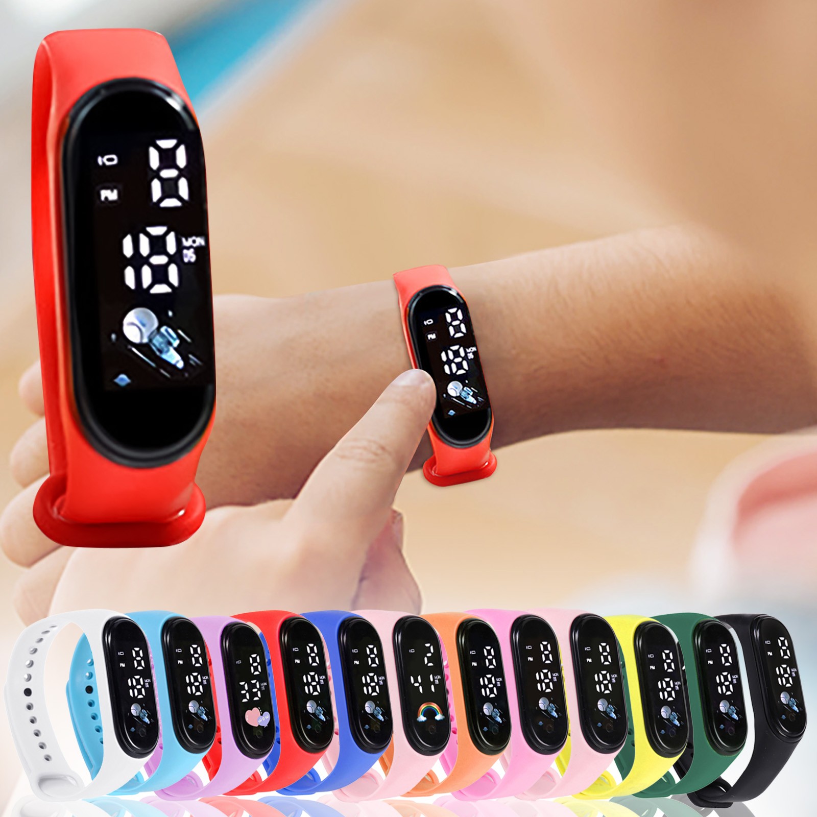Kawaii Impermeável Relógio Int - Smartwatch Digital Watches For Kid Girl avaliação e preço