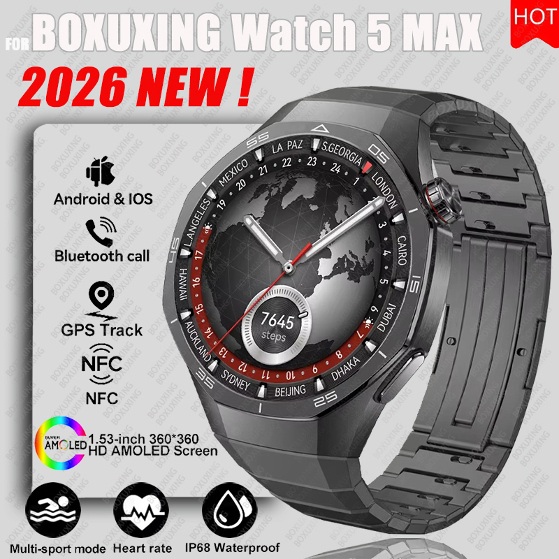 2026 novo boxuxing relógio 5 m - Smartwatch Watches For Women With Gps avaliação e preço